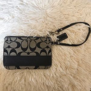 Gray Coach wristlet